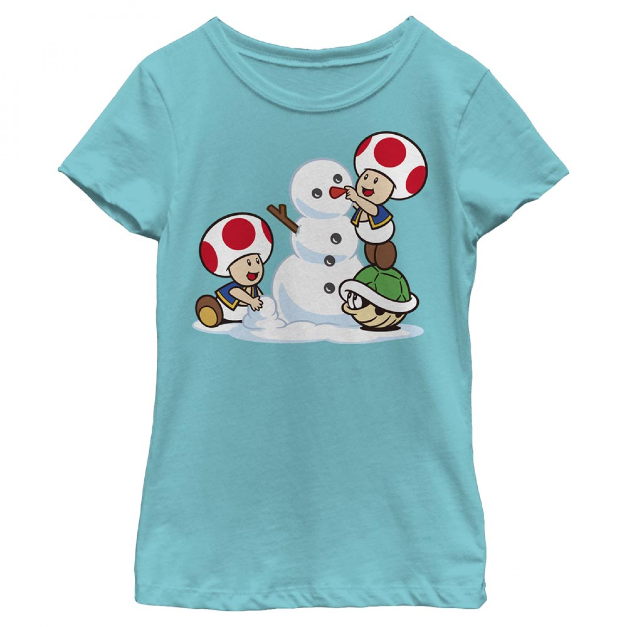 Super Mario Bros. Toad and the Kinopio Getting Frosty Youth Girl's T-Shirt